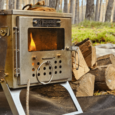 FASTFOLD L2W Duży piecyk na drewno 2 okna